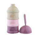 Three-layer plastic milk powder box formula dispenser portable baby food storage milk powder container